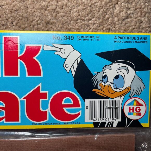 Vintage Disney‎ Chalk and Slate Sealed Board Chalk Eraser Set Mickey Donald Duck - Picture 4 of 4